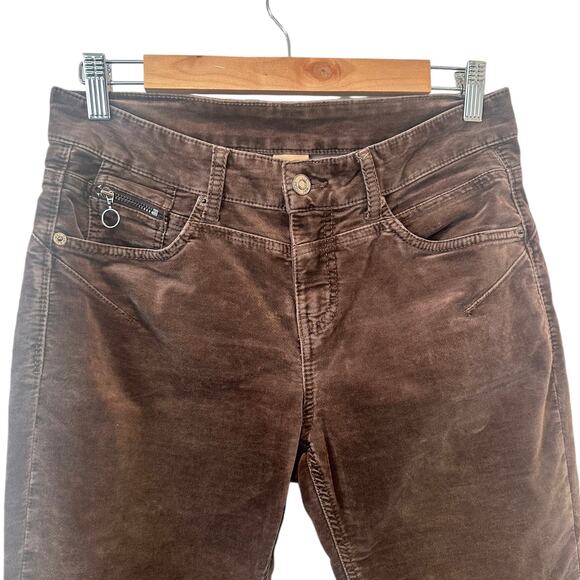 MAC Rich Jeans Slim Velvet In Fawn Brown 28 Chocolate Brown Designer Boho - Picture 6 of 12